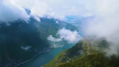 航拍4K中国长江三峡大好河山夔门视频的预览图